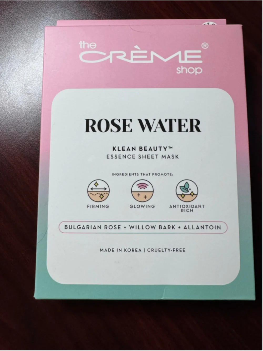 The Crème Shop Rose Water Essence Sheet Masks 5 Pack New Sealed